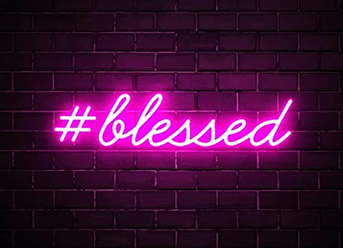 Blessed Neon Sign (8x18 inches) (Pink)