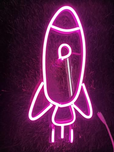 Rocket Neon Sign/Lights (7x14 inches)