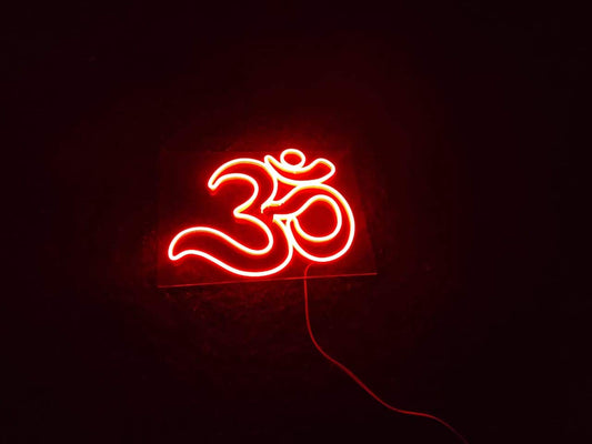 OM LED Neon Sign Light 12x12 inches