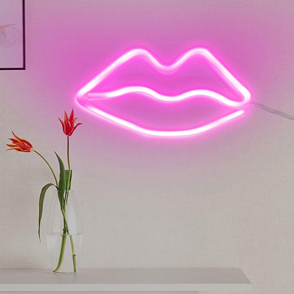 Lip Light up Neon Signs (6*10 inches)