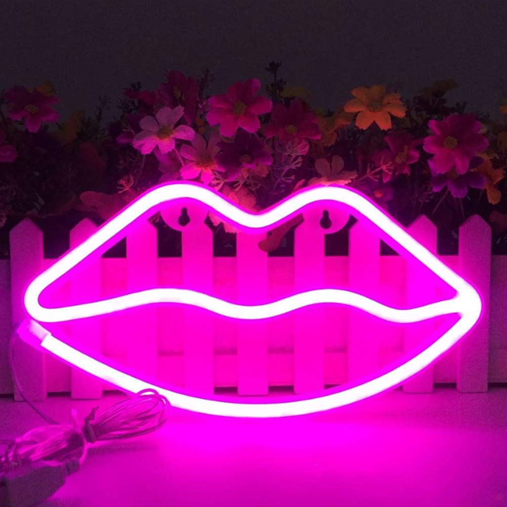 Lip Light up Neon Signs (6*10 inches)