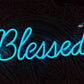 Blessed (5 * 12 inches) Neon Light (Ice Blue)