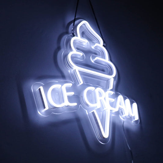 Ice Cream Neon Sign (13x18 inches)