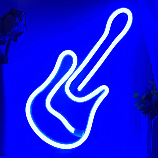 Guitar Neon Sign (5x11 inches)