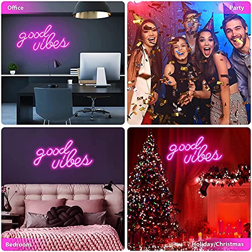 Good Vibes Neon Sign (PURPLE) (12x6 inches)