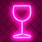 Wine Glass Neon Signs (6x10 inches)