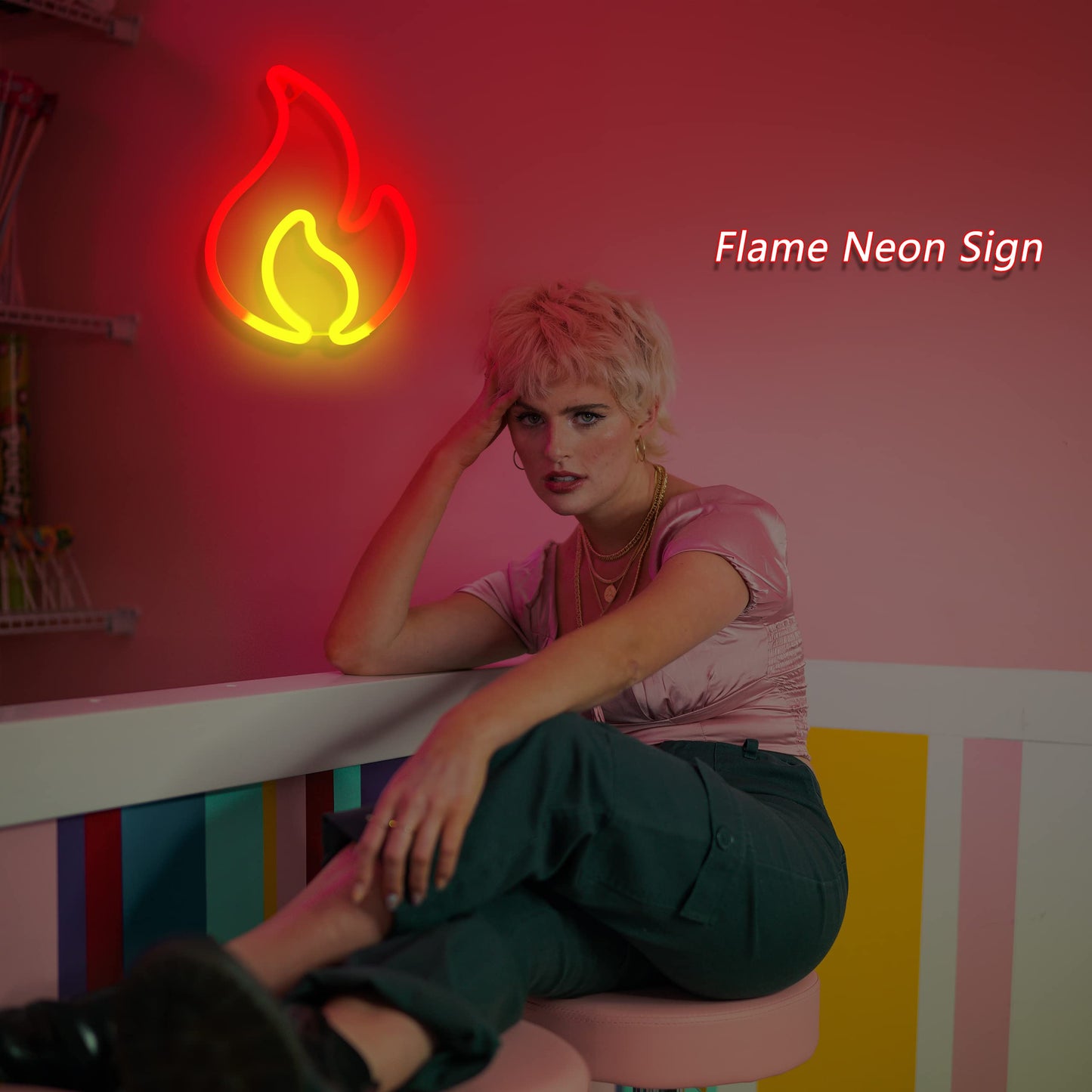 Flame Neon Sign (8x10 inches)