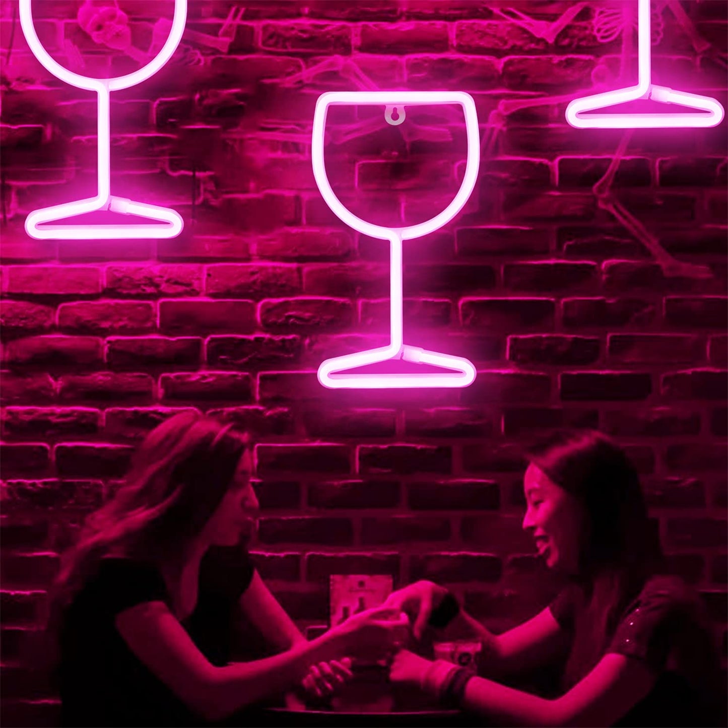 Wine Glass Neon Signs (6x10 inches)