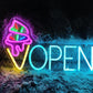 Ice Cream Sign Ice cream shop signs Ice cream Bar sign ice cream light Open Sign Ice Cream Decor neon signs ice cream light up Shop (16.5x9.75'', Ice Blue)