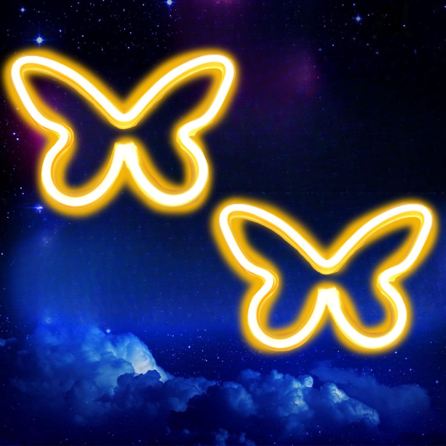 Butterfly Neon Signs (4x4 inches each)