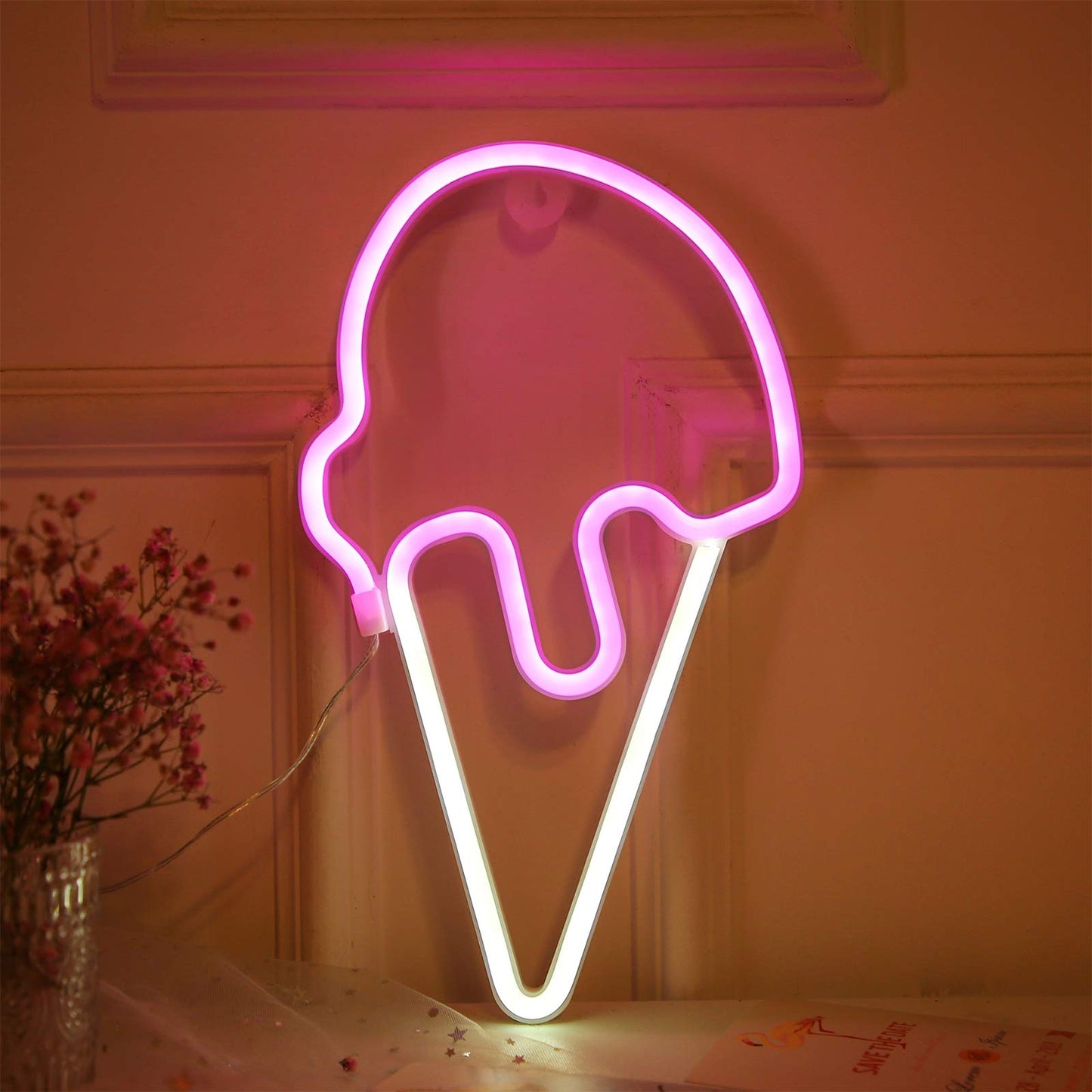 Ice Cream Signs Neon Lights (6*12 inches)