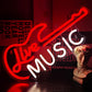 Live Music Neon Sign (10x16 inches)