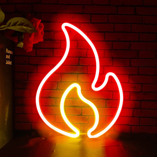 Flame Neon Sign (8x10 inches)