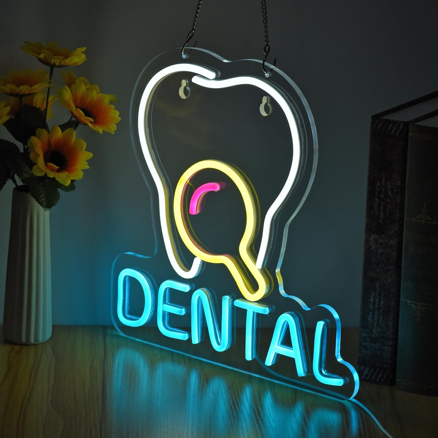 Dental Neon Sign Tooth 13" x 12.6"