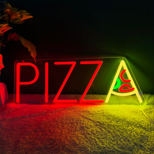 Pizza-Gifts Led Open Sign Led Pizza Neon Sign Light Up Sign Led Open Signs For Business Gifts For Pizza Lovers Pizza Decorations For Party Pizza Neon Signs Pizza