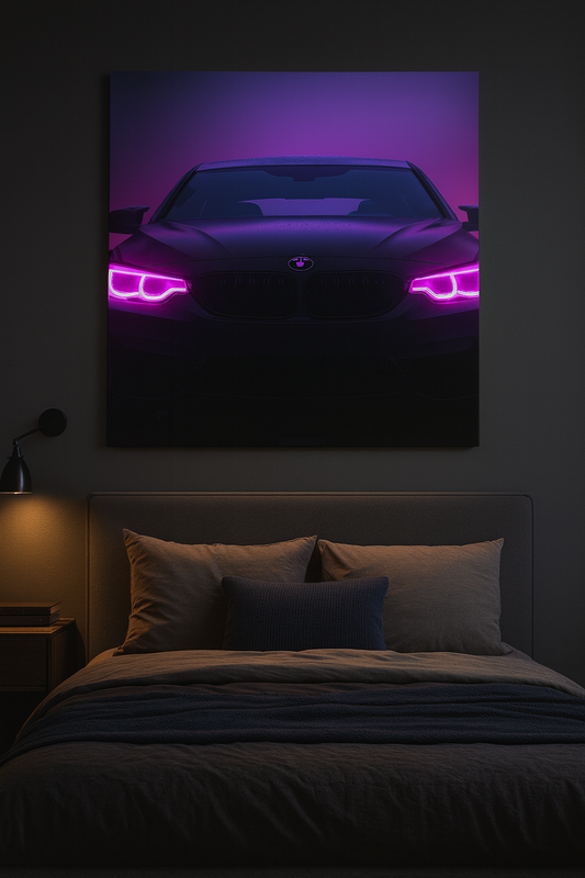 BMW Headlight Neon Sign Led Poster – 6mm LED Flex Glow