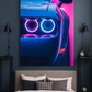 Neon Street Pulse Car Wall Art