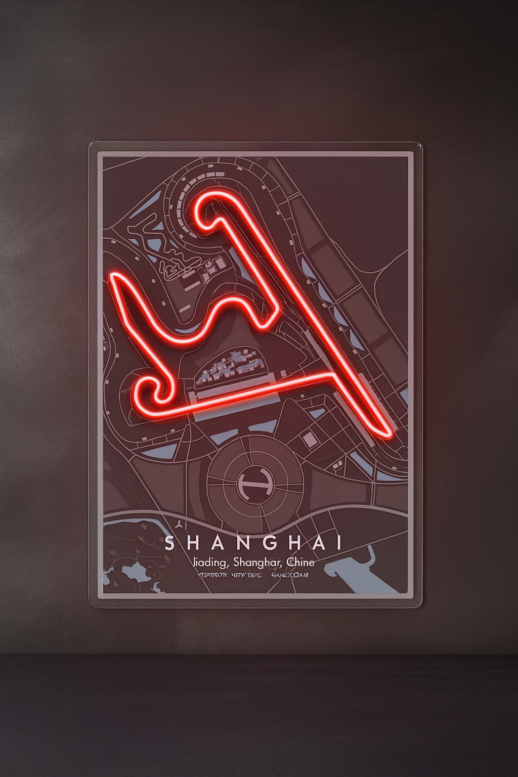 Shanghai International F1 Circuit Map – LED Neon Wall Art