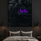 Midnight Phantom Neon Car Poster – Purple LED Glow Wall Art