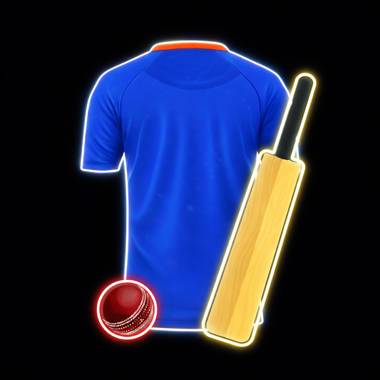 Custom Team India Cricket Jersey Neon Wall Light – Personalized Sports Glow (24*18 INCH )