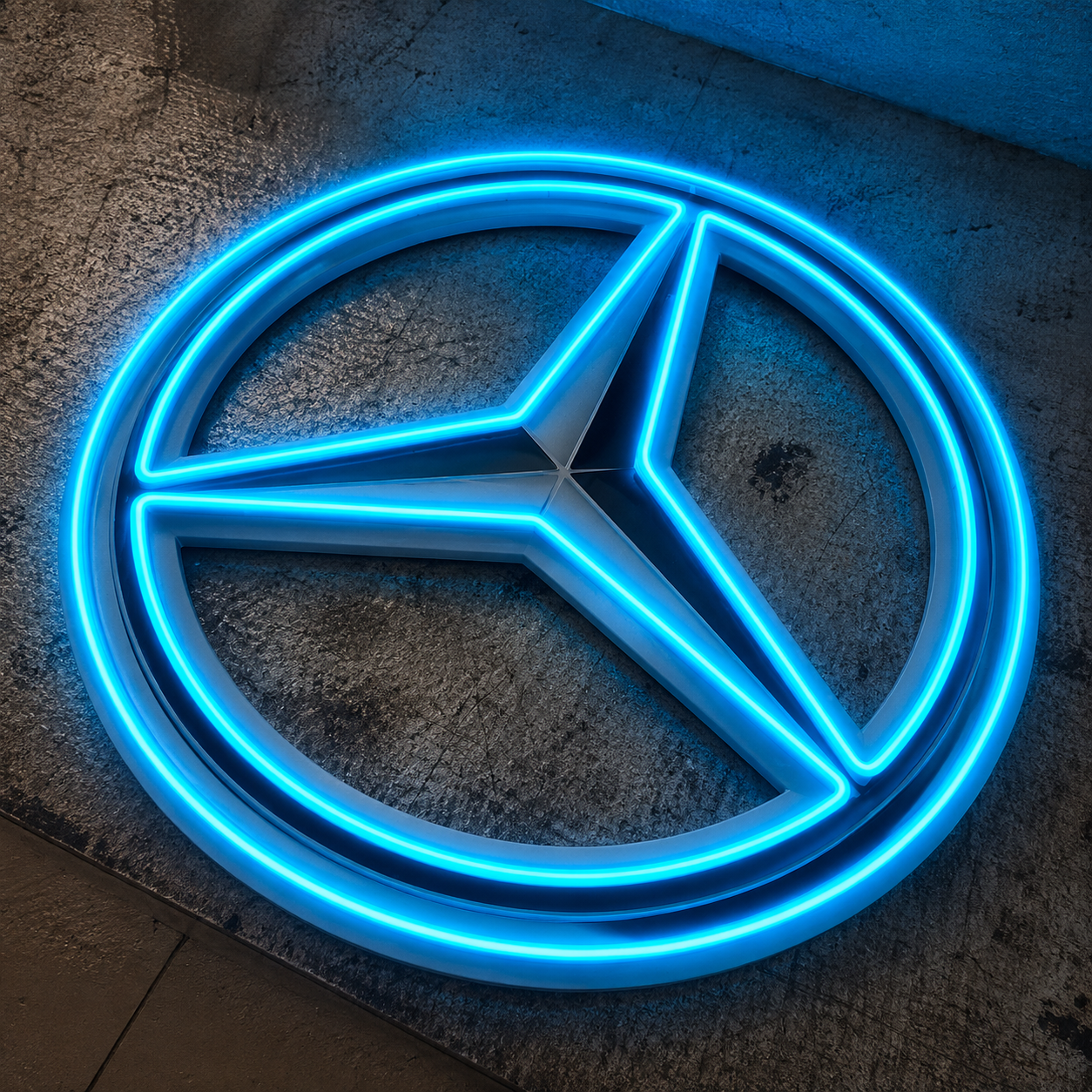 Mercedes-Benz Star UV Print Neon Sign