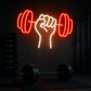 Dumbbell Fist Neon Sign – Gym Motivation LED Neon Light