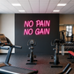 No Pain No Gain Neon Sign – Gym Motivation LED Light