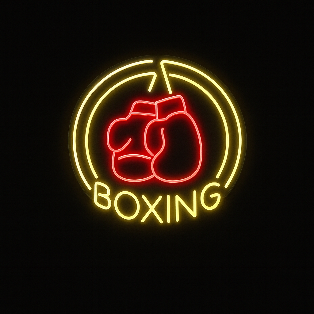 BOXING GLOVES Neon Sign – LED Wall Light for Gym, Fitness Studio & Home Workout Decor