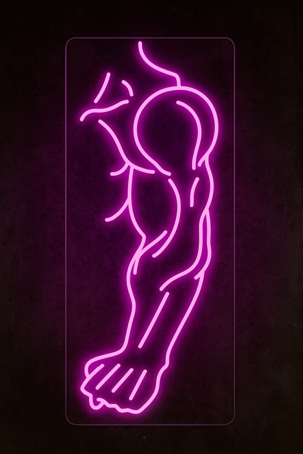 lex Arm Neon Sign – Muscle LED Light for Gym & Fitness Decor