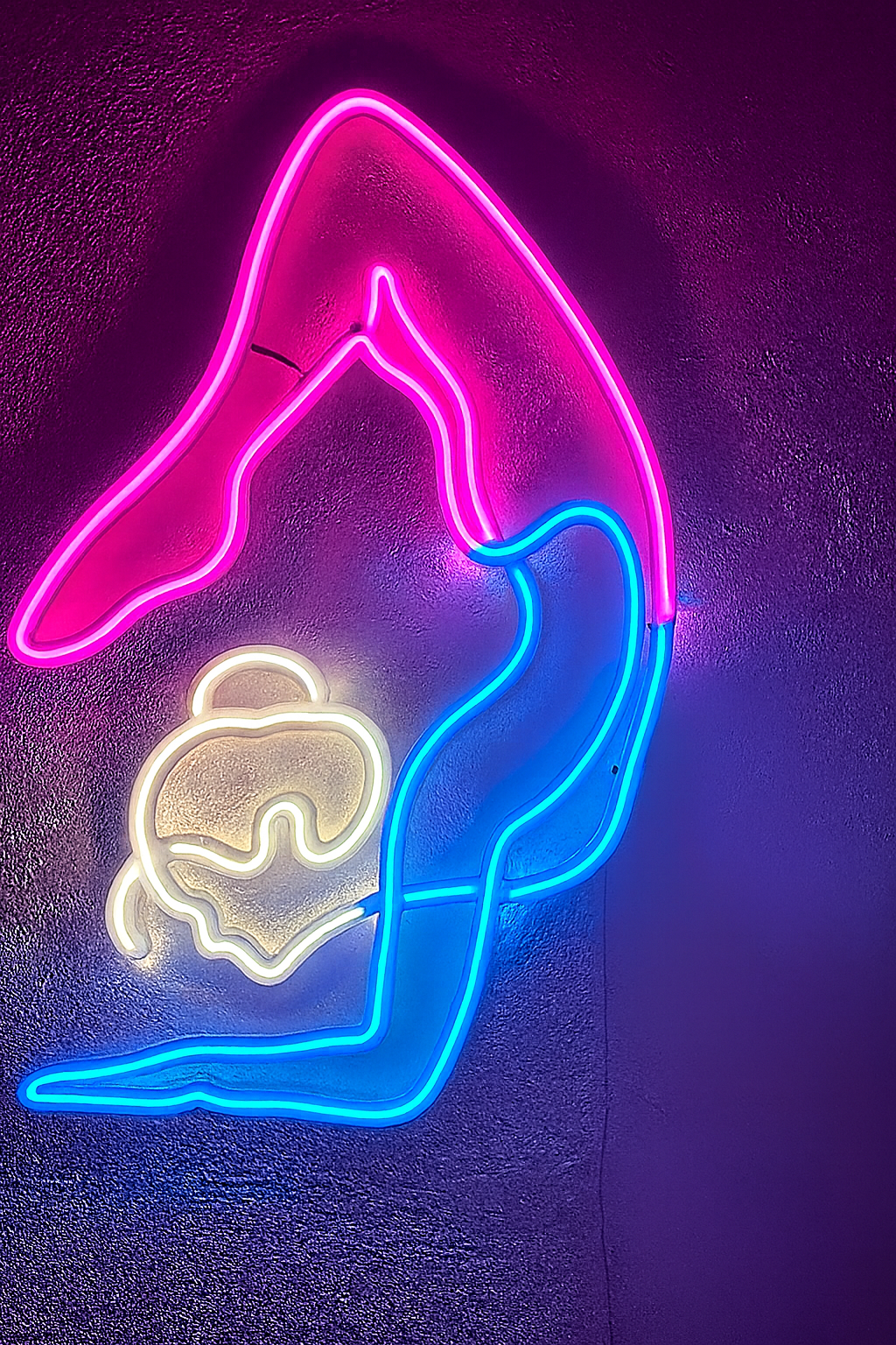 flex Glow Art – Multicolor Yoga Pose  fitness LED Neon Sign (2 *1.5 ft)