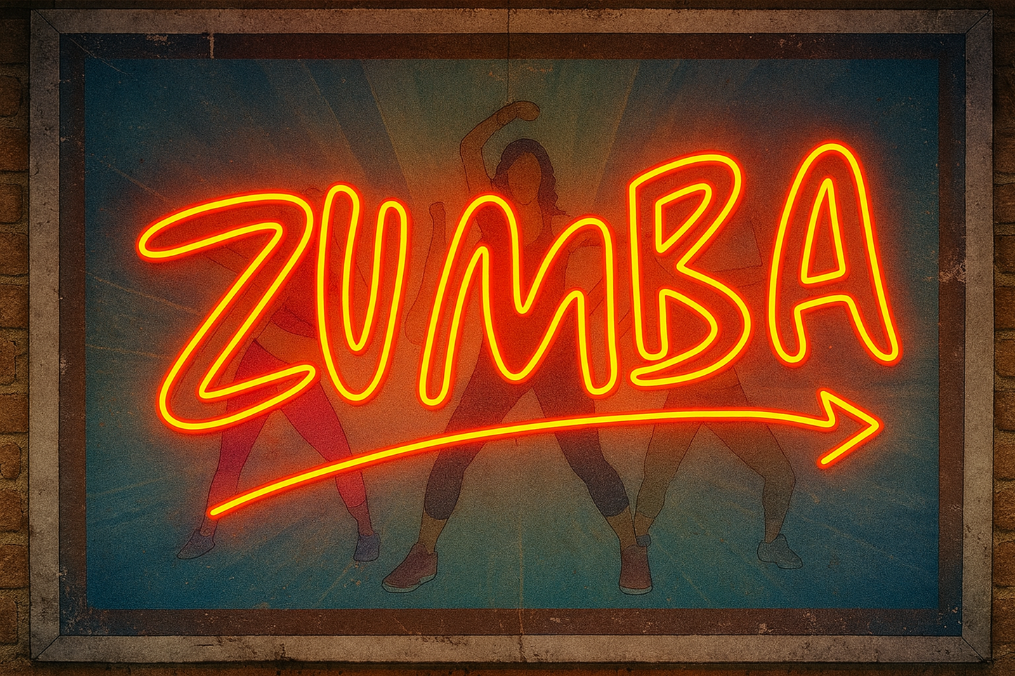 ZUMBA “Join the Party” LED Neon Wall Sign – Fitness Studio Decor