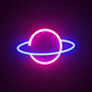 Planet Neon Sign (12x12 inches)