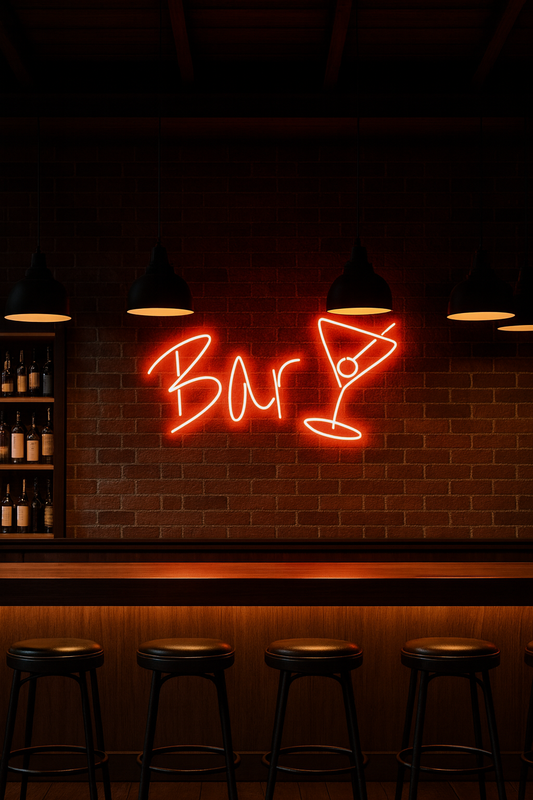 NEON SIGNS INDIA BAR led Light for Decorative Sign Wall / Decor for Party / Bar/ Pub/ Hotel/ Restaurant (RED)