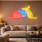 🏍️ Motorcycle Neon Sign – Rider LED Wall Light (3 ft × 1.5 ft)