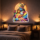 Radha Krishna Neon Wall Art – Divine LED Spiritual Home Décor