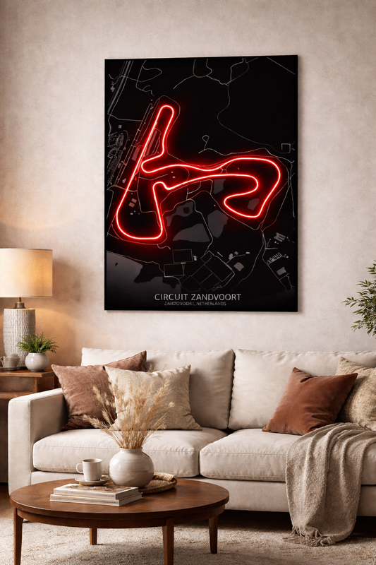 Zandvoort  F1 Circuit Wall Art – Dutch Grand Prix Track LED Style Poster