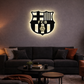 FCB Barcelona Glow Neon Wall Light – Minimal Football Logo Decor