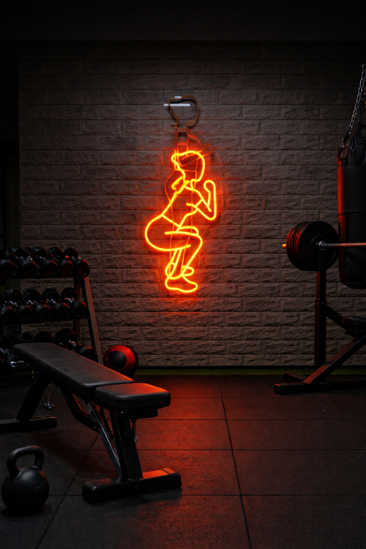 Dynamic Fitness Motion Neon Sign | Gym & Dance Wall Art LED Neon