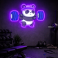 Power Panda Neon Wall Light – Gym & Workout Room LED Neon Sign | Neon Signs India — Image 1