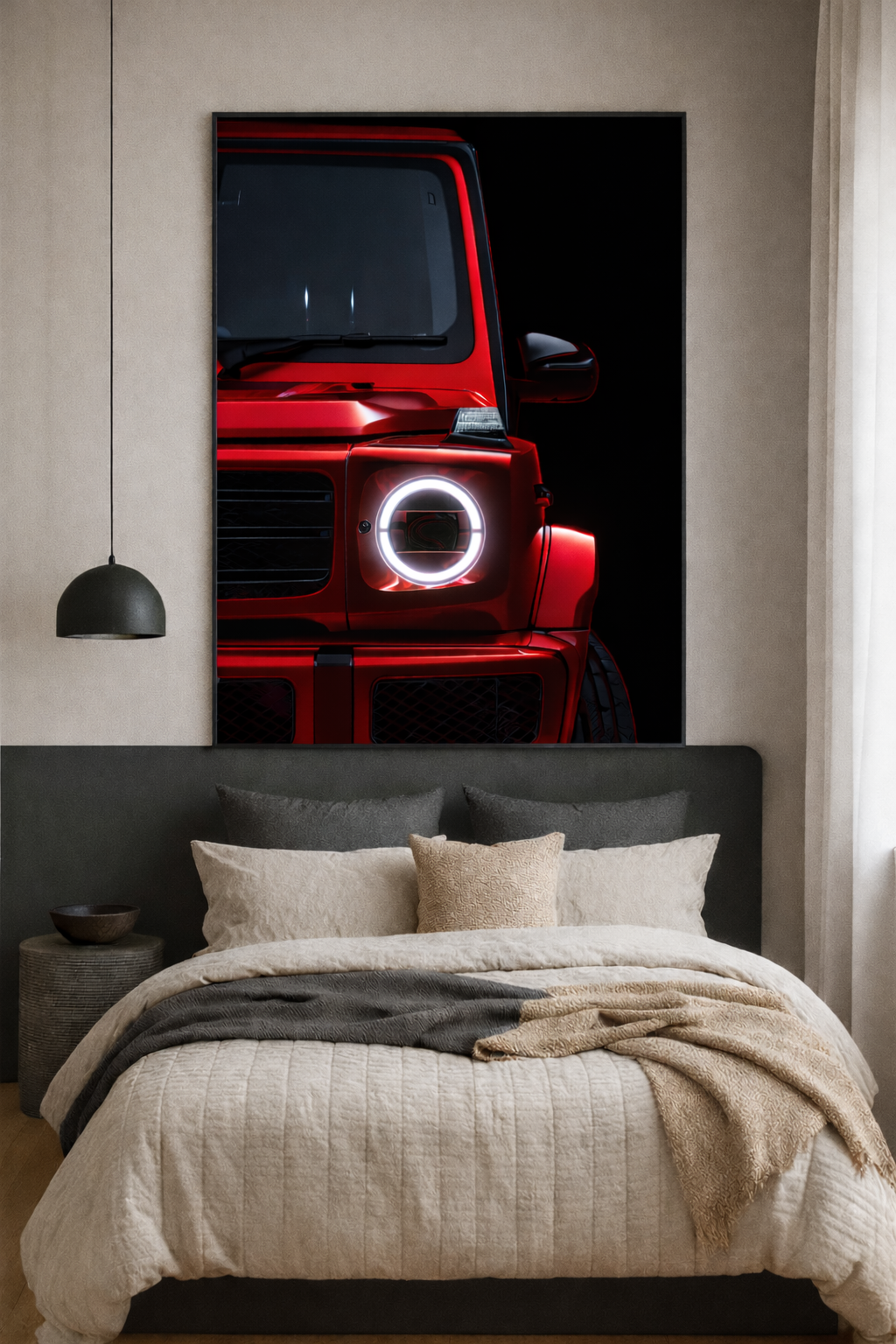 Red Beast G-Wagon Neon Wall Art