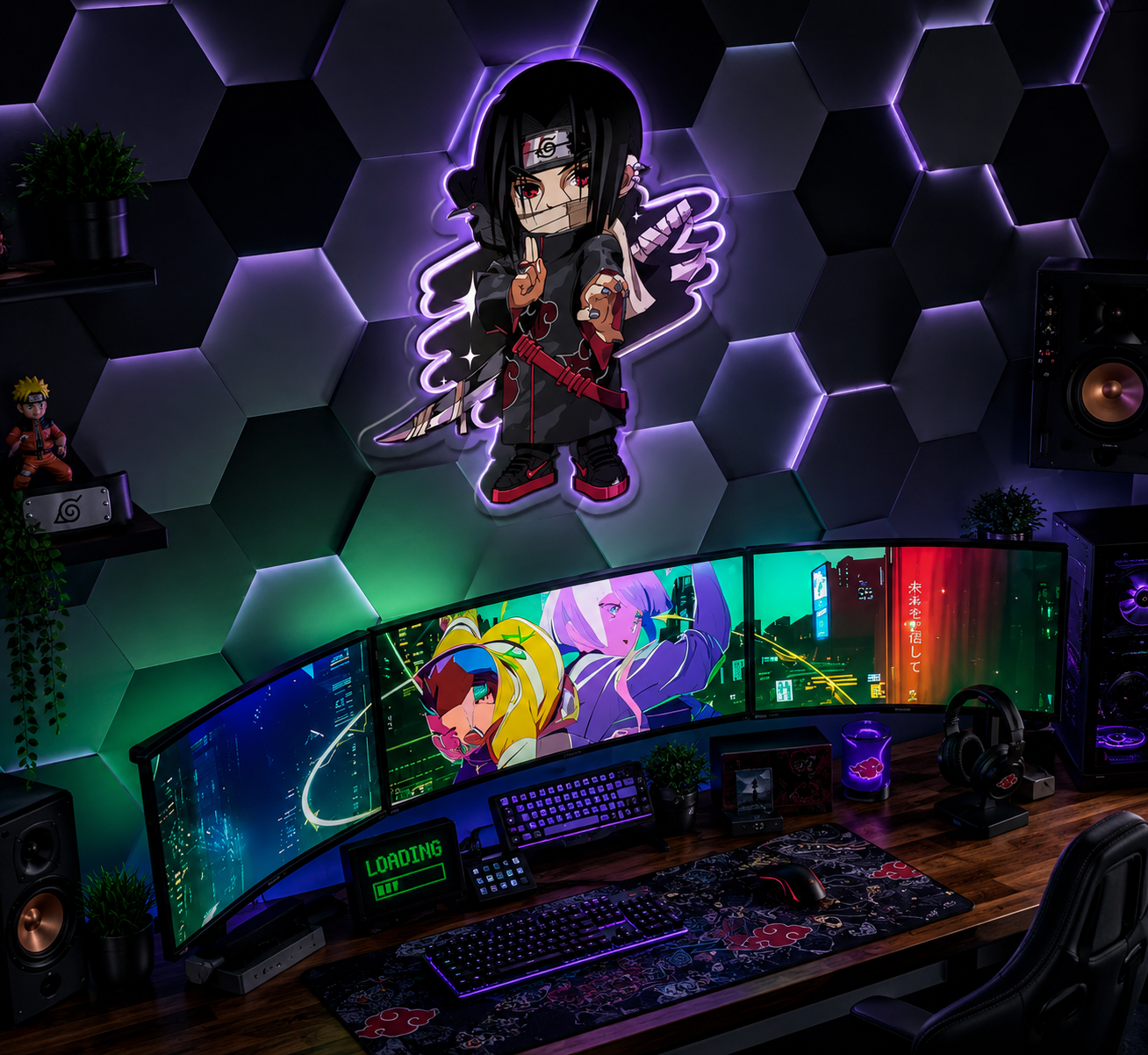 Chibi Itachi Uchiha Neon Sign