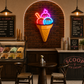 Double Scoop Ice Cream Neon Sign