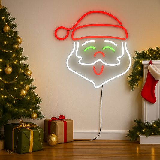 Christmas Santa Claus Neon Sign (14x14 inches)