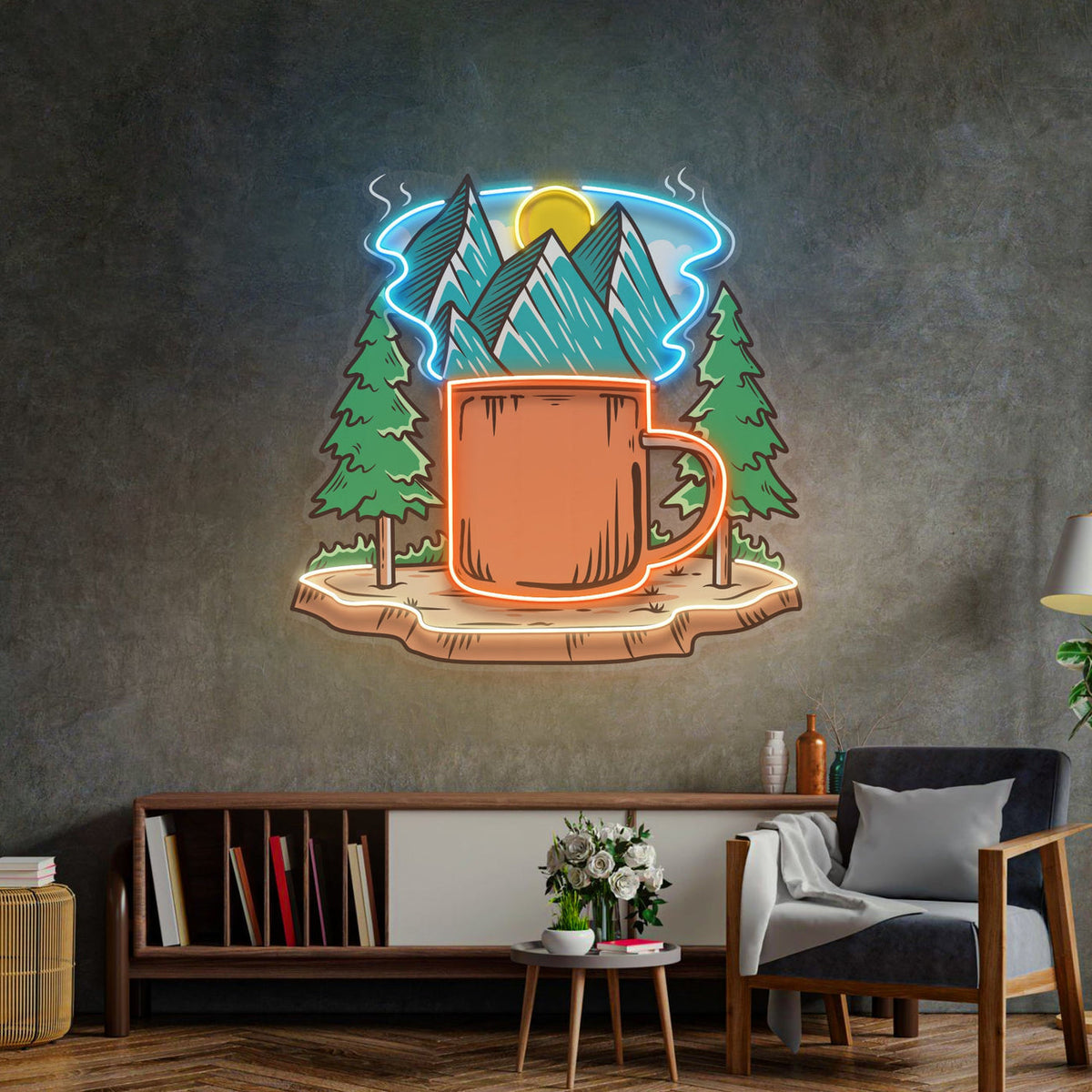 Cup of Nature Pop Art LED Neon Sign