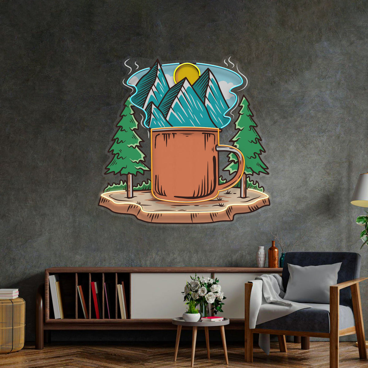 Cup of Nature Pop Art LED Neon Sign