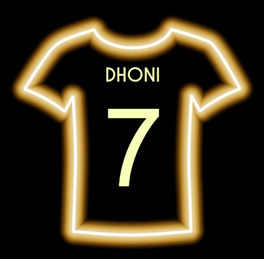 Jersey Number with Name Neon Sign