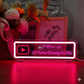 Youtube/Instagram/Facebook neon with etching effect