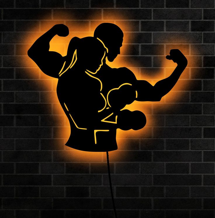 Power Flex Neon LED Wall Sign – Gym & Fitness Motivation Decor