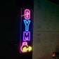 Vertical Neon GYM Sign – LED Wall Light for Fitness Studios & Home Gym