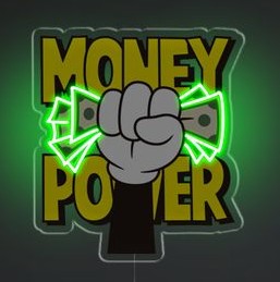 Money Power LED Neon Sign – Hustler Statement Wall Art
